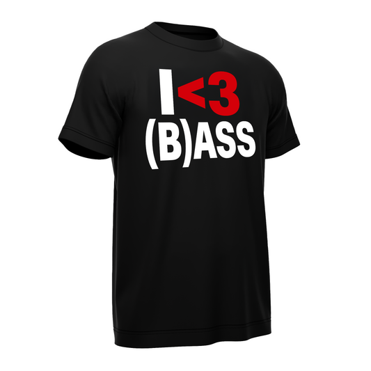 I <3 BASS T Shirt Schwarz